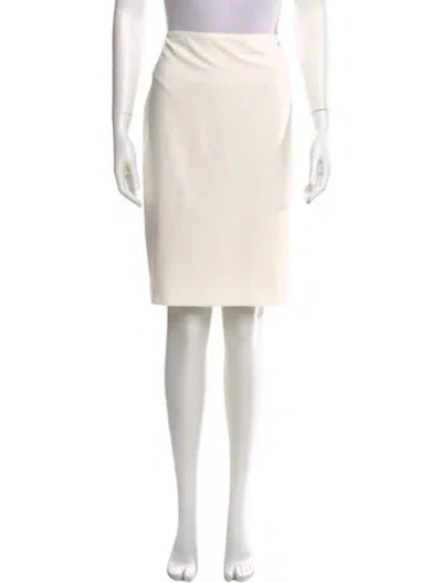 Pre-owned St John Knee-length Skirt In White