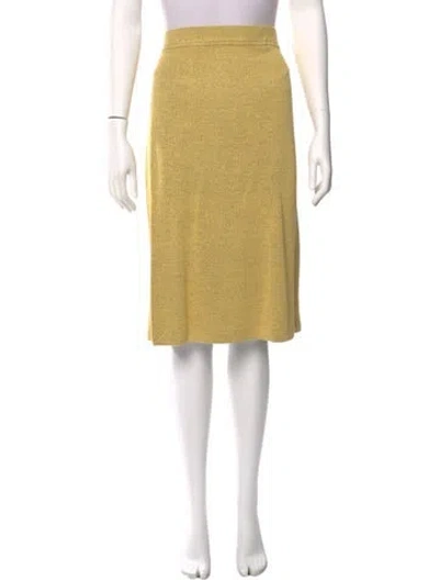 Pre-owned St John Knee-length Skirt In Yellow