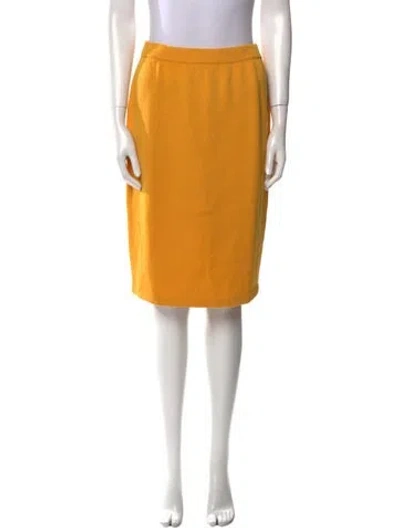 Pre-owned St John Knee-length Skirt In Yellow