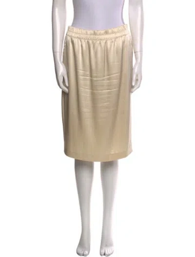 Pre-owned St John Knee-length Skirt In Yellow