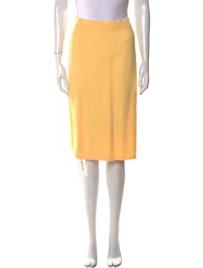 Pre-owned St John Knee-length Skirt In Yellow