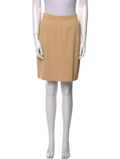 Pre-owned St John Knee-length Skirt In Yellow