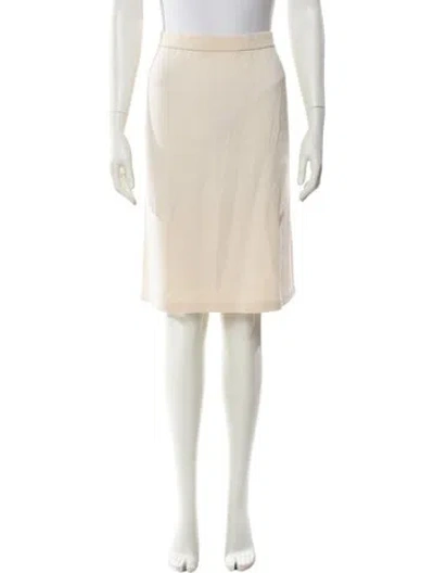 Pre-owned St John Knee-length Skirt In Yellow