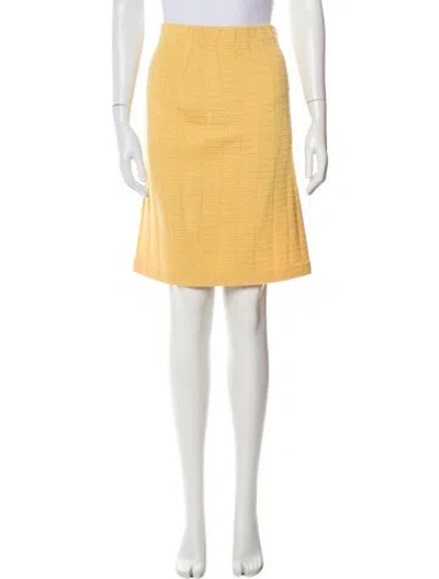 Pre-owned St John Knee-length Skirt In Yellow