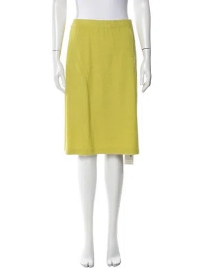 Pre-owned St John Knee-length Skirt In Yellow