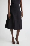 St John St. John Knit A-line Skirt In Black