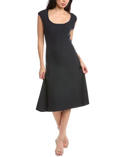 St John St. John Knit A-line Dress In Black