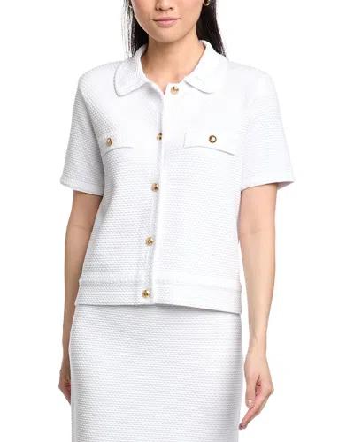 St John Knit Cardigan In White