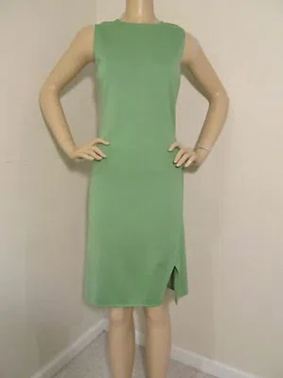 Pre-owned St John Knit Dress Size 2 Green Milano