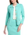 St John St. John Knit Jacket In Green