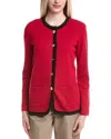 St John St. John Knit Jacket In Red