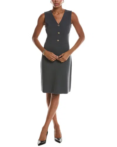 St John St. John Knit Mini Dress In Grey