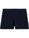 St John St. John Collection Re-edition Textured Knit Shorts In Navy