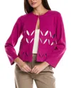 St John St. John Knit Slit Jacket In Pink