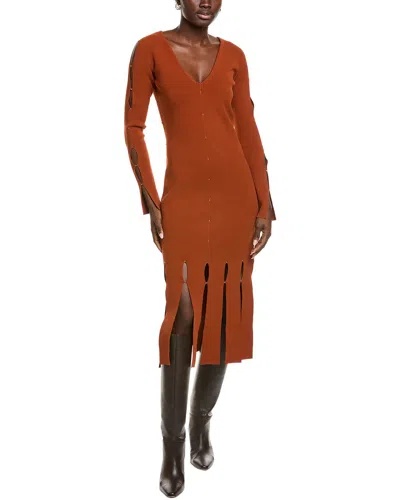 St John St. John Knit Stretch Gown In Orange