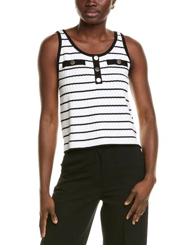 St John Knit Sweater Tank In White