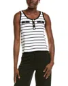 St John Knit Sweater Tank In White