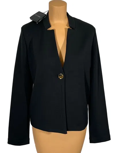 Pre-owned St John St. John Knits Black Milano Knit Jacket Blazer Sz 14 $1295