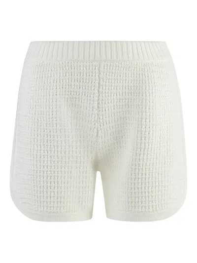 St John Textured Knit Short In White