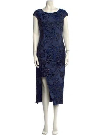 Pre-owned St John Lace Pattern Long Dress
