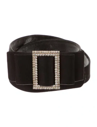 Pre-owned St John Leather Belt In Black