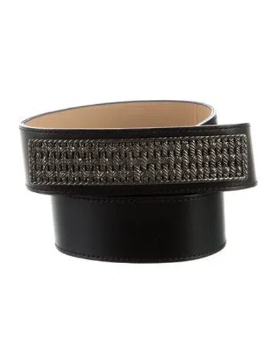 Pre-owned St John Leather Belt In Black