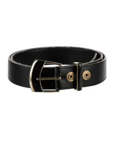 Pre-owned St John Leather Belt In Black