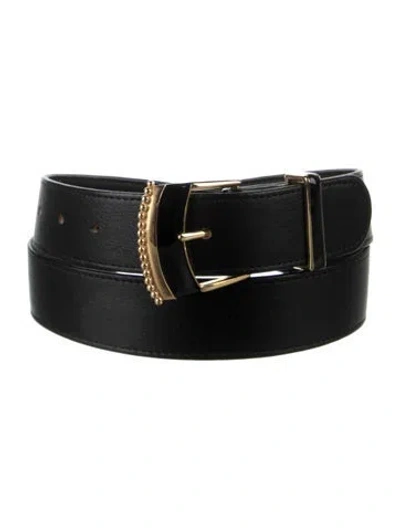 Pre-owned St John Leather Belt In Black