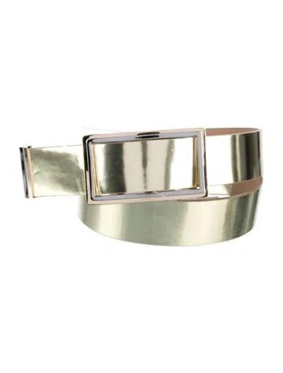 Pre-owned St John Leather Belt In Gold