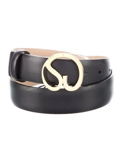 Pre-owned St John Leather Belt Kit In Black