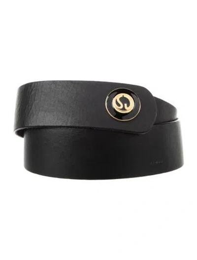 Pre-owned St John Leather Belt Kit In Black