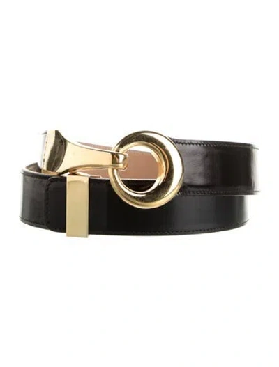 Pre-owned St John Leather Belt Kit In Black