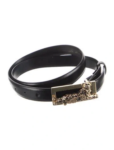 Pre-owned St John Leather Belt Kit In Black