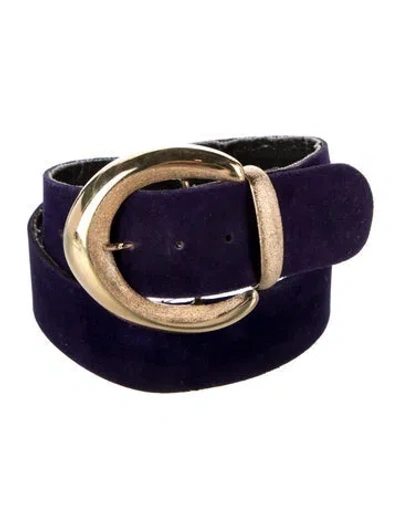 Pre-owned St John Leather Belt In Purple