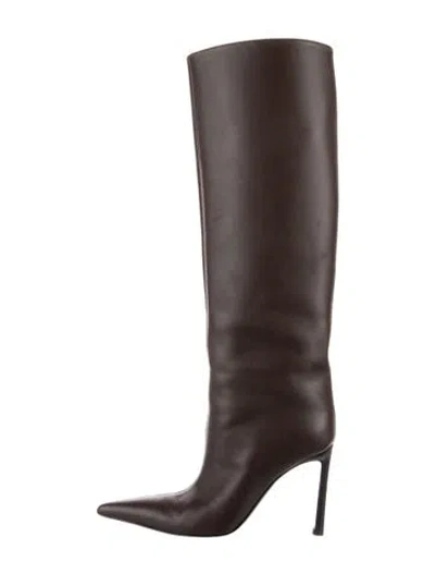 Pre-owned St John Leather Boots In Brown