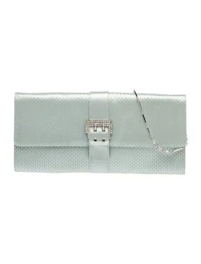 Pre-owned St John Leather Clutch In Blue