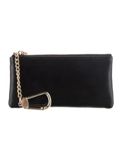 Pre-owned St John Leather Coin Pouch In Black