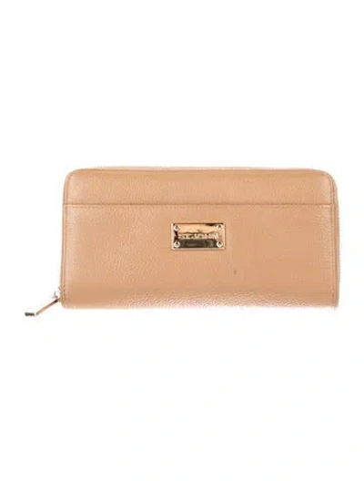 Pre-owned St John Leather Continental Wallet In Brown