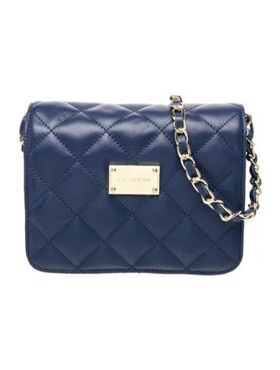 Pre-owned St John Leather Crossbody Bag In Blue