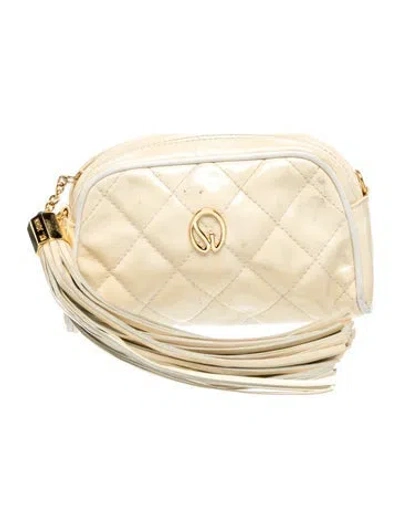 Pre-owned St John Leather Crossbody Bag In Neutral