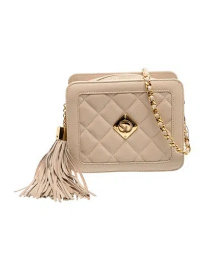Pre-owned St John Leather Crossbody Bag In Neutral