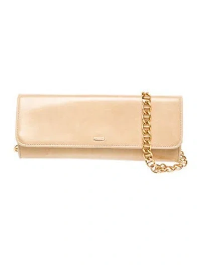 Pre-owned St John Leather Crossbody Bag In Neutrals
