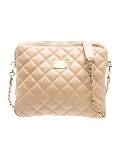 Pre-owned St John Leather Crossbody Bag In Neutrals
