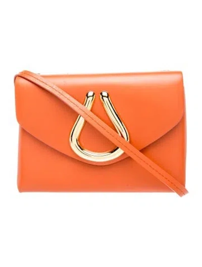 Pre-owned St John Leather Crossbody Bag In Orange