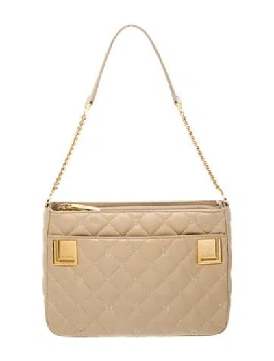 Pre-owned St John Leather Hobo In Neutrals