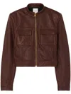 St John Vintage Edge Leather Jacket In Rdwd
