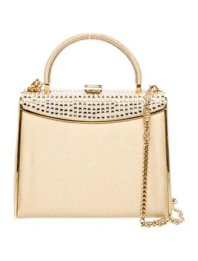 Pre-owned St John Leather Minaudière In Neutral