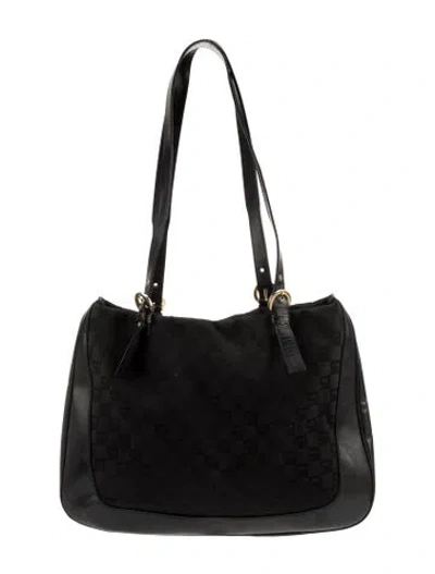 Pre-owned St John Leather Shoulder Bag In Black