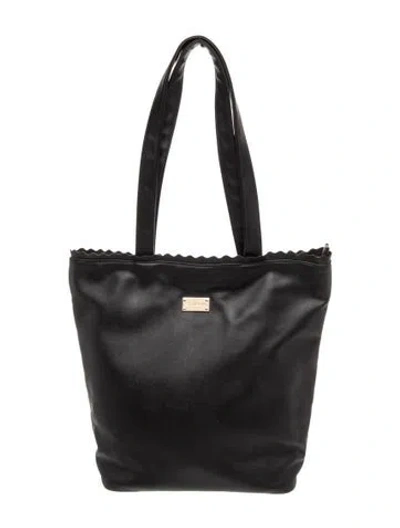 Pre-owned St John Leather Shoulder Bag In Black