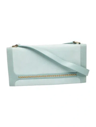 Pre-owned St John Leather Shoulder Bag In Blue